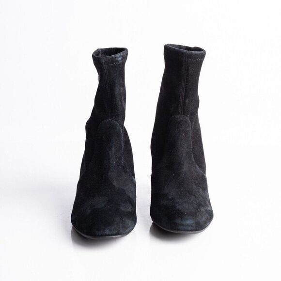 Stuart Weitzman Siggy 60 Black Suede Leather Stretch Sock Boots 36.5 US 6 New - Picture 4 of 10